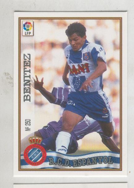 Cromo Liga 97/98: R.C.D.Espanyol numero 250: Benitez
