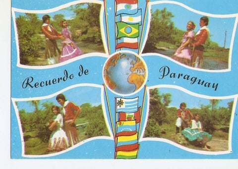 Postal 029377 : Parejas tipicas Paraguay