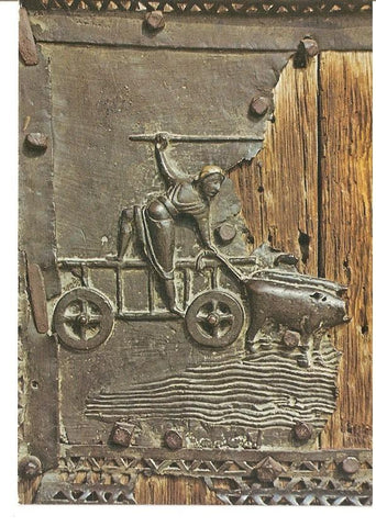 Postal 045030 : Verona. Porta bronzea di S. Zeno Miracolo del Carro