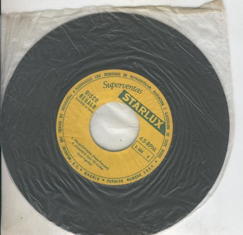 Disco de 45 r.p.m:Superventas Starlux (sin la funda): pata pata- Deborach-Tramontana-Cuando sali de cuba