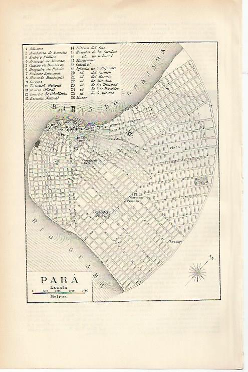 LAMINA ESPASA 1412: Mapa de Para Brasil