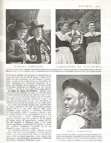 LAMINA 3199: AUSTRIA. Trajes tipicos del Tirol 