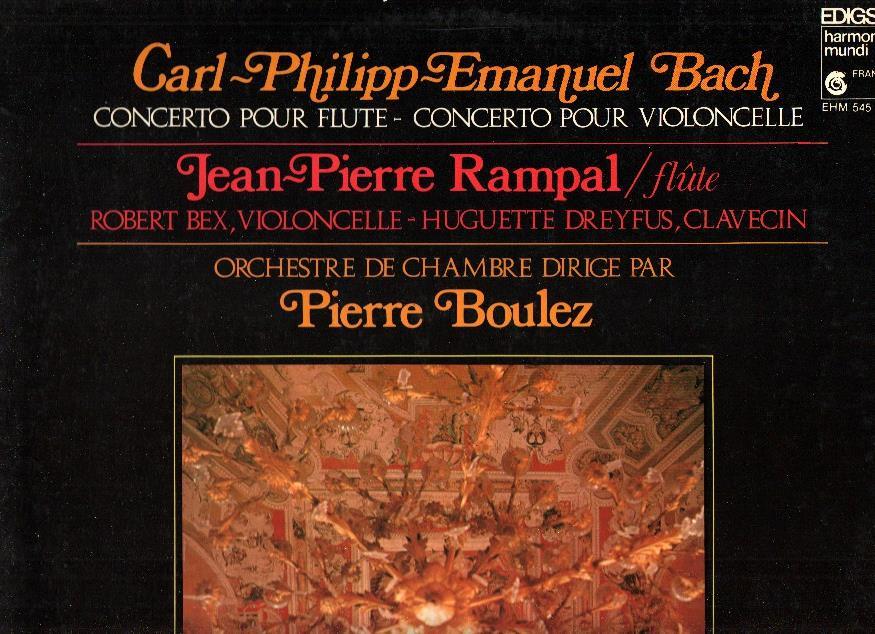 Disco/Vinilo-LP: CARL- PHILIP-EMMANUEL BACH - Concerto Pour Flute / Concerto Pour Violoncelle (Edigsa)