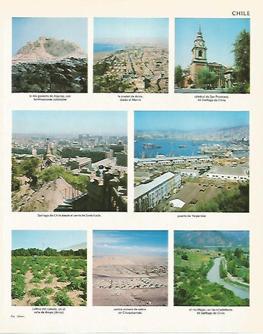 LAMINA LAROUSSE 70198: Lugares de Chile