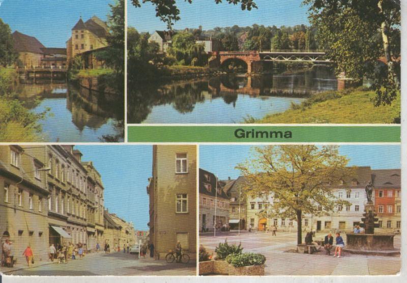 Postal 015982: Vistas varias de Grimma, Alemania