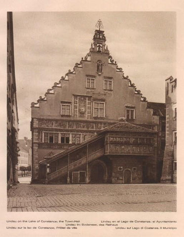 Lamina/Foto KURT HIELSCHE Deuschtland No. 014: LINDAU ON THE LAKE OF CONSTANCE THE TOWN HALL