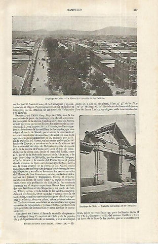LAMINA ESPASA 12280: La Alameda de Santiago de Chile