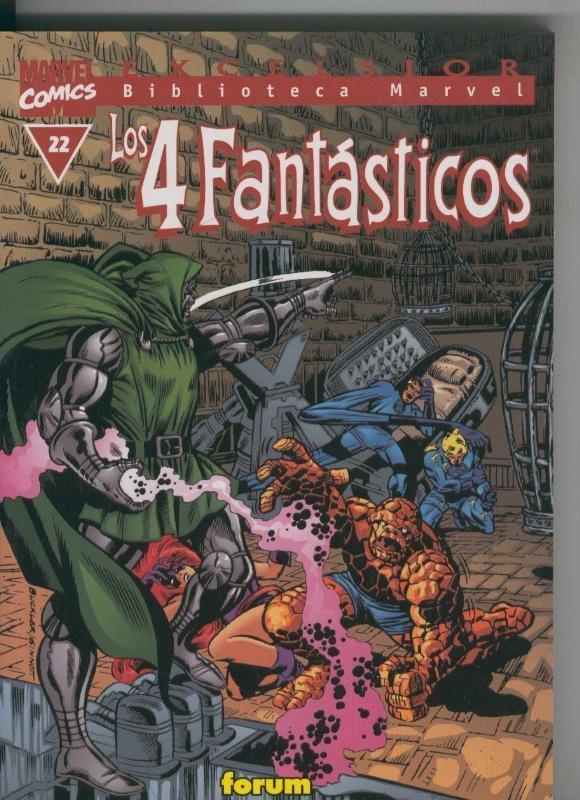 Biblioteca Marvel Excelsior : Los 4 Fantasticos numero 22 (leve subrayado parte credito)