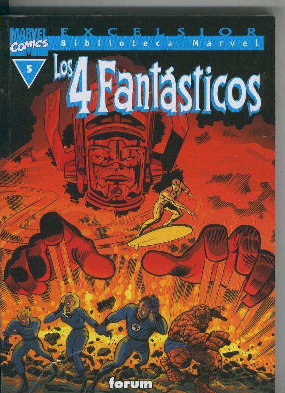 Biblioteca Marvel Excelsior : Los 4 Fantasticos numero 05 (leve subrayado parte credito)