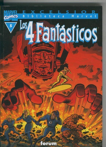 Biblioteca Marvel Excelsior : Los 4 Fantasticos numero 05 (leve subrayado parte credito)