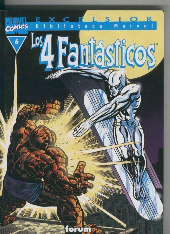 Biblioteca Marvel Excelsior : Los 4 Fantasticos numero 06 (leve subrayado parte credito)