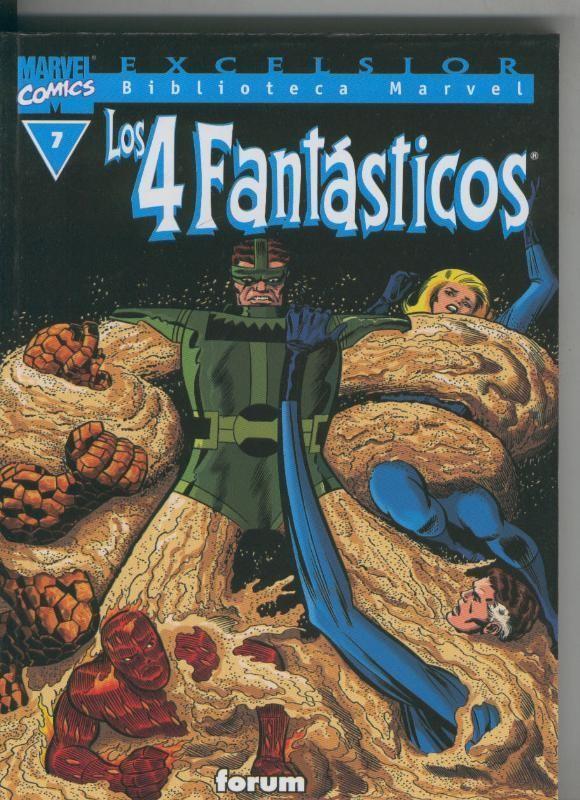 Biblioteca Marvel Excelsior : Los 4 Fantasticos numero 07 (leve subrayado parte credito)
