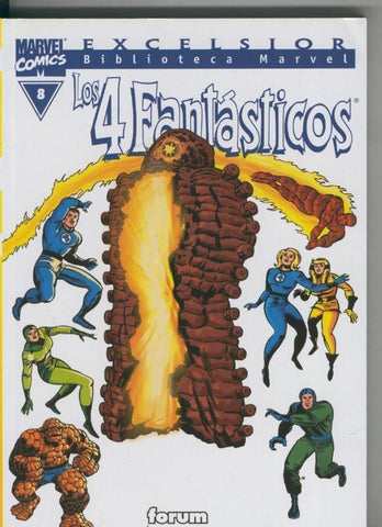 Biblioteca Marvel Excelsior : Los 4 Fantasticos numero 08 (leve subrayado parte credito)