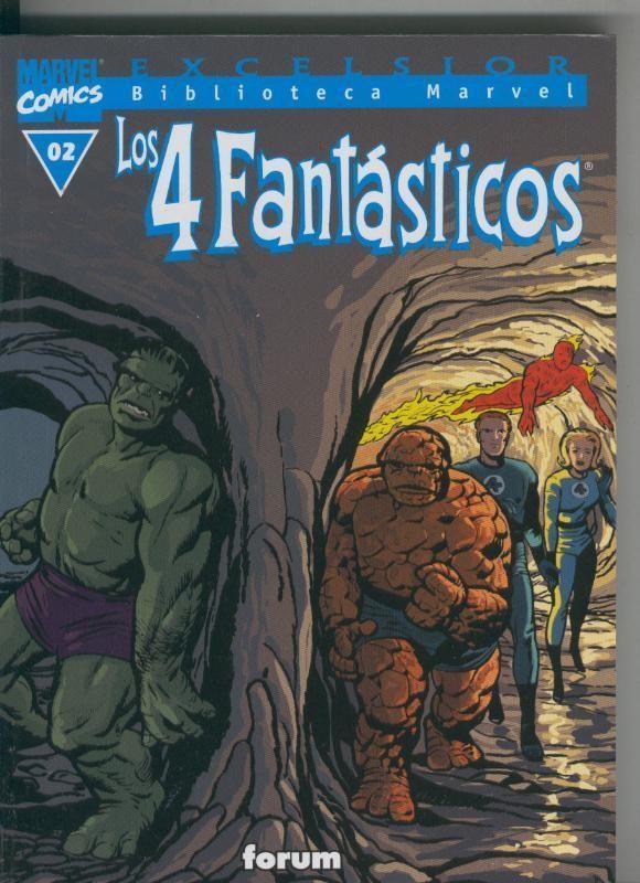 Biblioteca Marvel Excelsior : Los 4 Fantasticos numero 00-2 (leve subrayado parte credito)