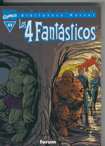 Biblioteca Marvel Excelsior : Los 4 Fantasticos numero 00-2 (leve subrayado parte credito)