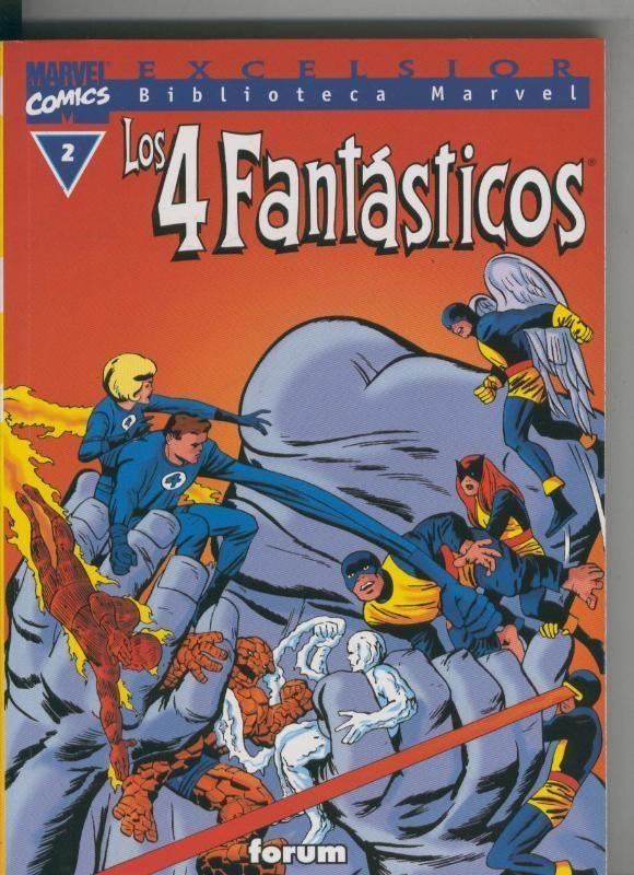 Biblioteca Marvel Excelsior : Los 4 Fantasticos numero 02 (leve subrayado parte credito)