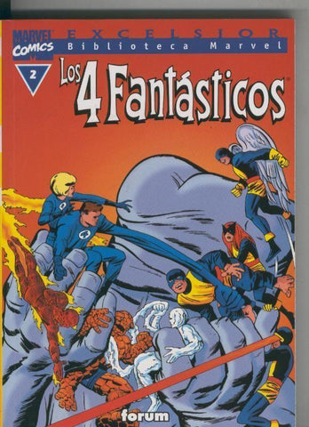 Biblioteca Marvel Excelsior : Los 4 Fantasticos numero 02 (leve subrayado parte credito)