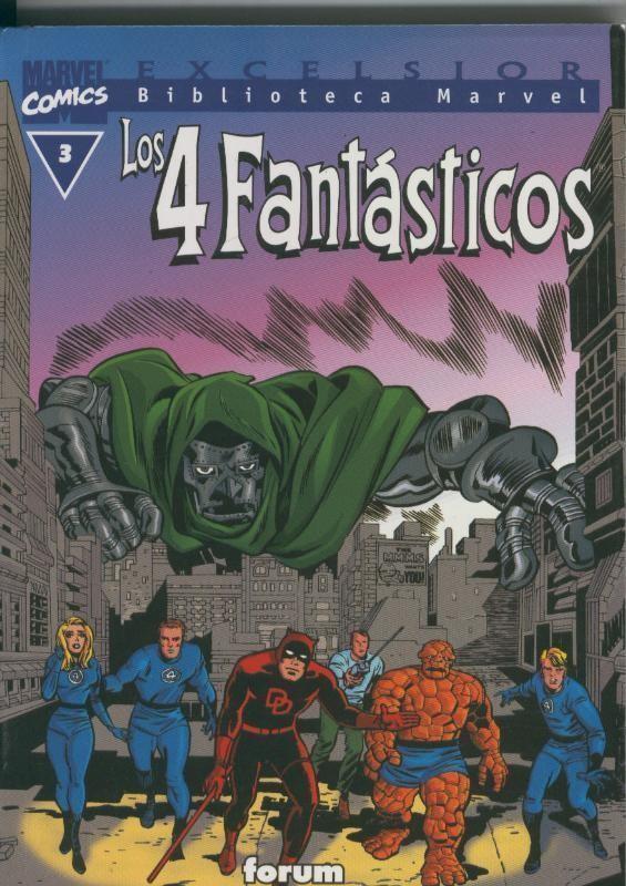 Biblioteca Marvel Excelsior : Los 4 Fantasticos numero 03 (leve subrayado parte credito)