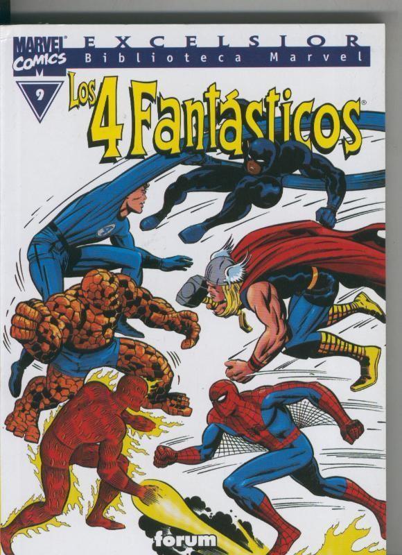 Biblioteca Marvel Excelsior : Los 4 Fantasticos numero 09 (leve subrayado parte credito)