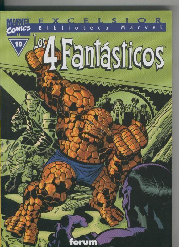 Biblioteca Marvel Excelsior : Los 4 Fantasticos numero 10 (leve subrayado parte credito)