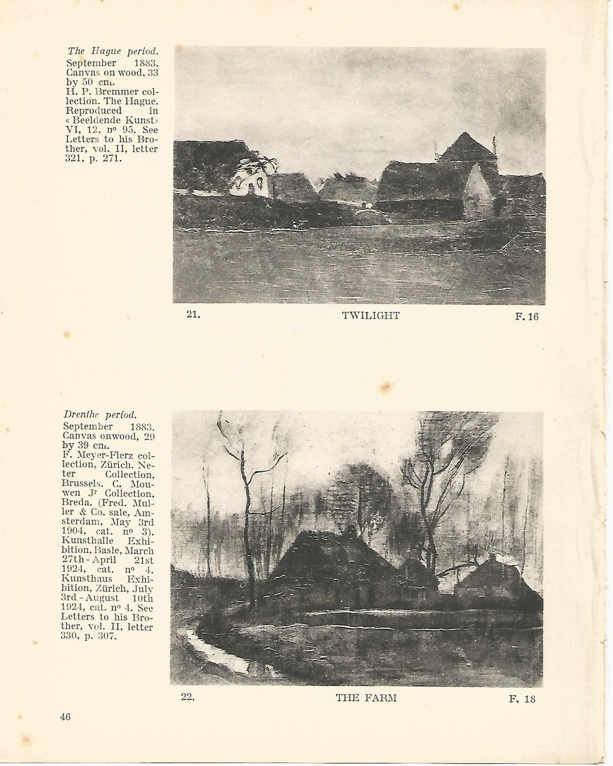 LAMINA 1202: VAN GOGH. Twillight. The Farm