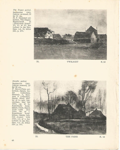 LAMINA 1202: VAN GOGH. Twillight. The Farm