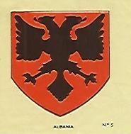 CROMO COLECCION UNIVERSAL 2058: ESCUDO ALBANIA. Numero 5