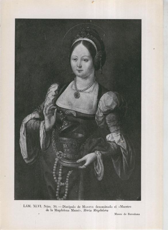 La coleccion Cambo, lamina 46: Discipulo de Massys denominado el Maestro de la Magdalena Mansi