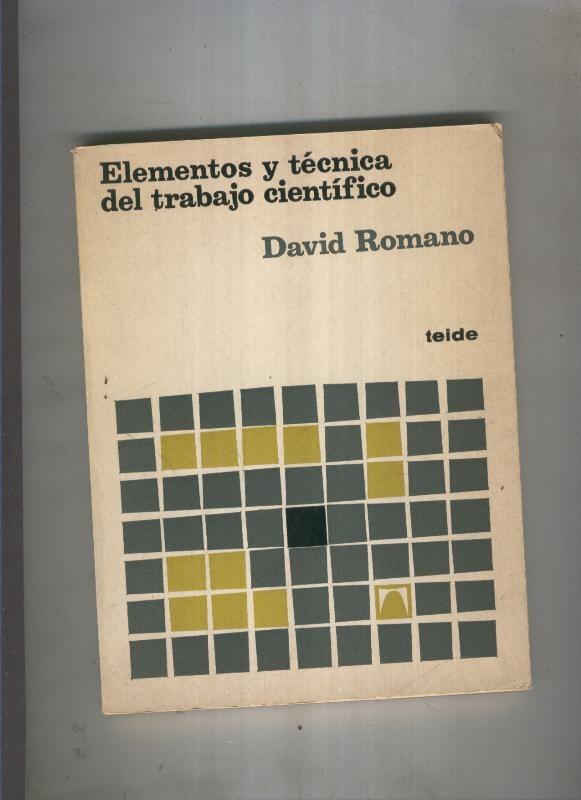 Elementos y tecnica del trabajo cientifico