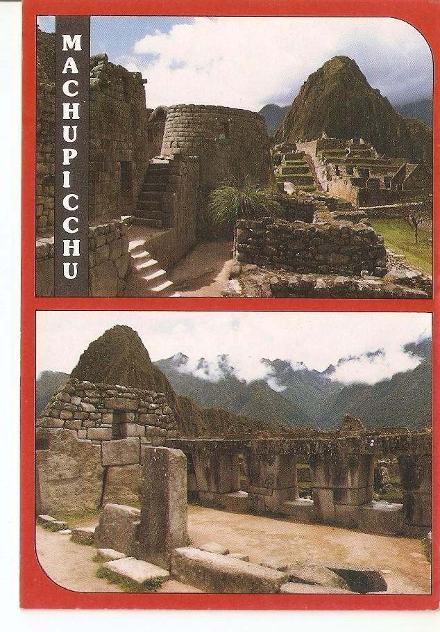 Postal 034804 : Machupicchu. Templo del Sol Templo de las tres ventanas