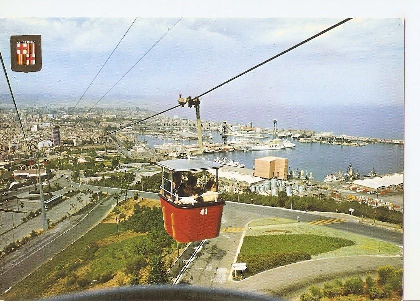 Postal 041997 : Barcelona. Detalle del puerto desde el teleferico de Montjuich