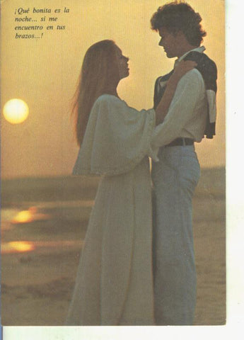 Postal 015032: pareja romantica a la luz de la luna