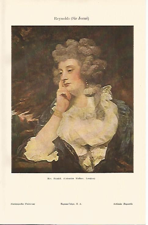 LAMINA ESPASA 6536: Mrs. Bradyll por J. Reynolds
