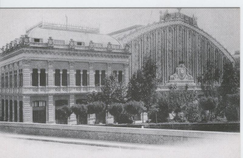Postal 012293: Fachada principal estacion de Atocha de Madrid en 1912