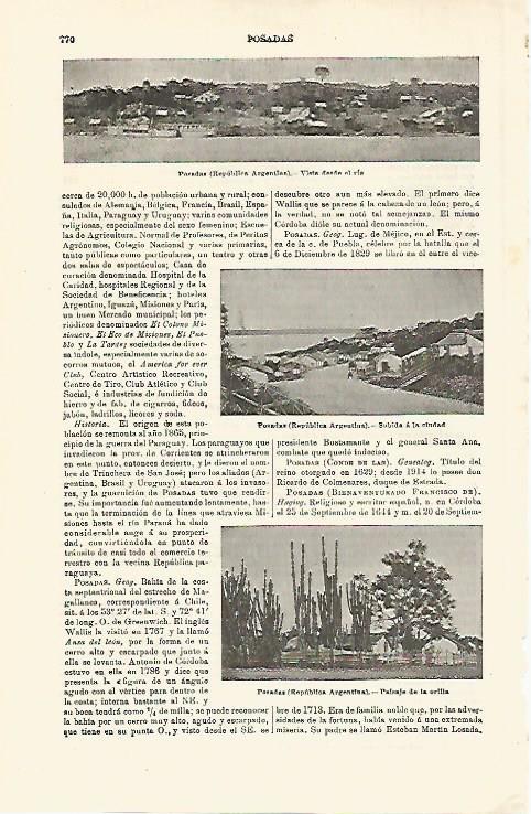 LAMINA ESPASA 17241: Posadas Argentina