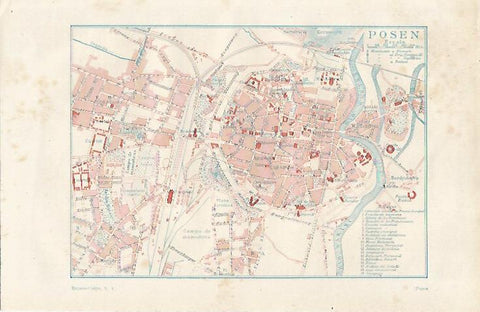 LAMINA ESPASA 17244: Plano de Posen Polonia
