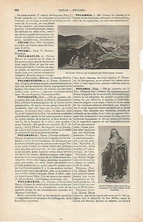 LAMINA ESPASA 17249: Monte Potala con el palacio del Dalai Lama