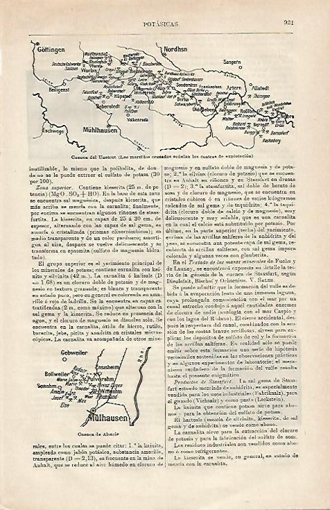 LAMINA ESPASA Alemania 17253: Cuenca del Unstrut Alemania