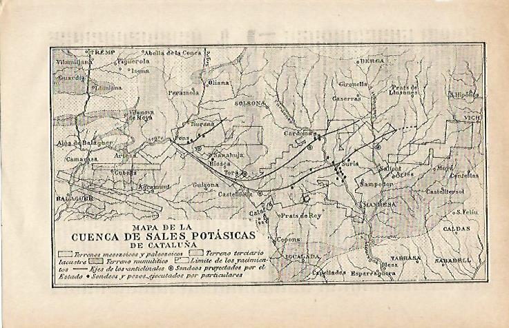 LAMINA ESPASA 17254: Mapa de las minas de sales de Catalunya