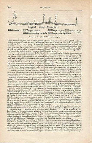 LAMINA ESPASA 17255: Corte de las minas de Igualada Calaf y Vilanova 