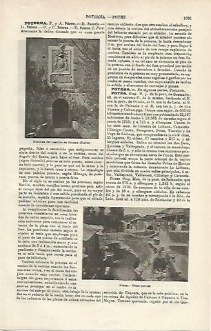 LAMINA ESPASA 17258: Castillo de Sorano (Italia) y vista de Potes