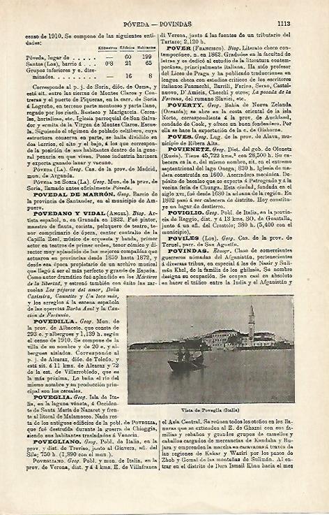LAMINA ESPASA 17267: Vista de Poveglia Italia