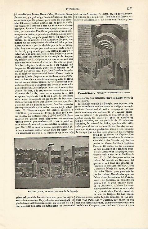 LAMINA ESPASA 17281: Ruinas de Pozzuoli Italia
