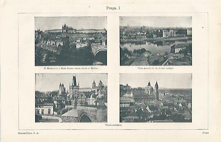 LAMINA ESPASA 17296: Vistas de Praga