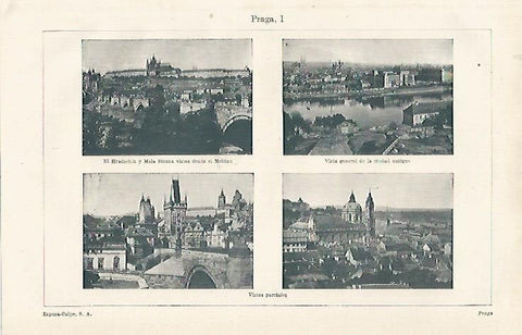 LAMINA ESPASA 17296: Vistas de Praga