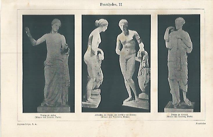 LAMINA ESPASA 17315: Obras de Praxiteles