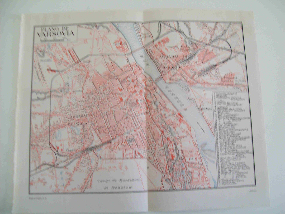LAMINA ESPASA 17326: Plano de Varsovia Polonia
