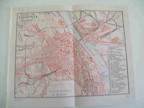LAMINA ESPASA 17326: Plano de Varsovia Polonia