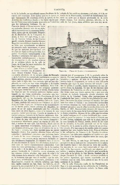 LAMINA ESPASA 17328: Plaza del Teatro de Varsovia Polonia