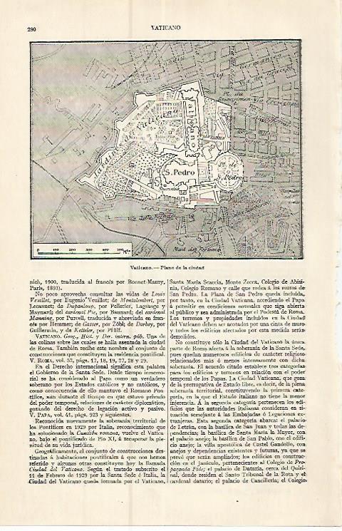 LAMINA ESPASA 17358: Plano de la ciudad del Vaticano